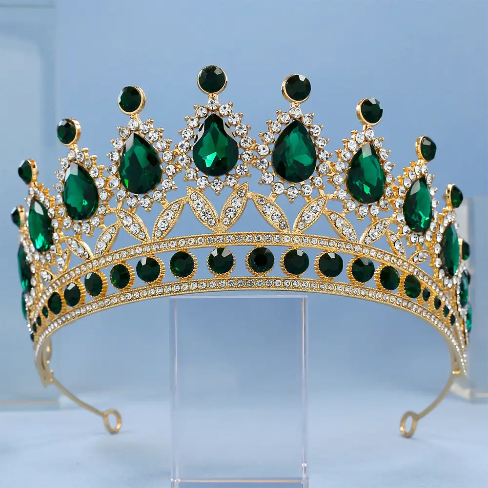 2023 Bridal Crown with Crystal & Red Beads