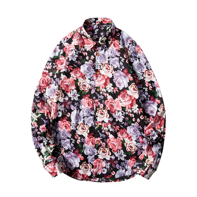 Men's Long Sleeve Floral Shirt 2023 Spring Autumn - Image 13