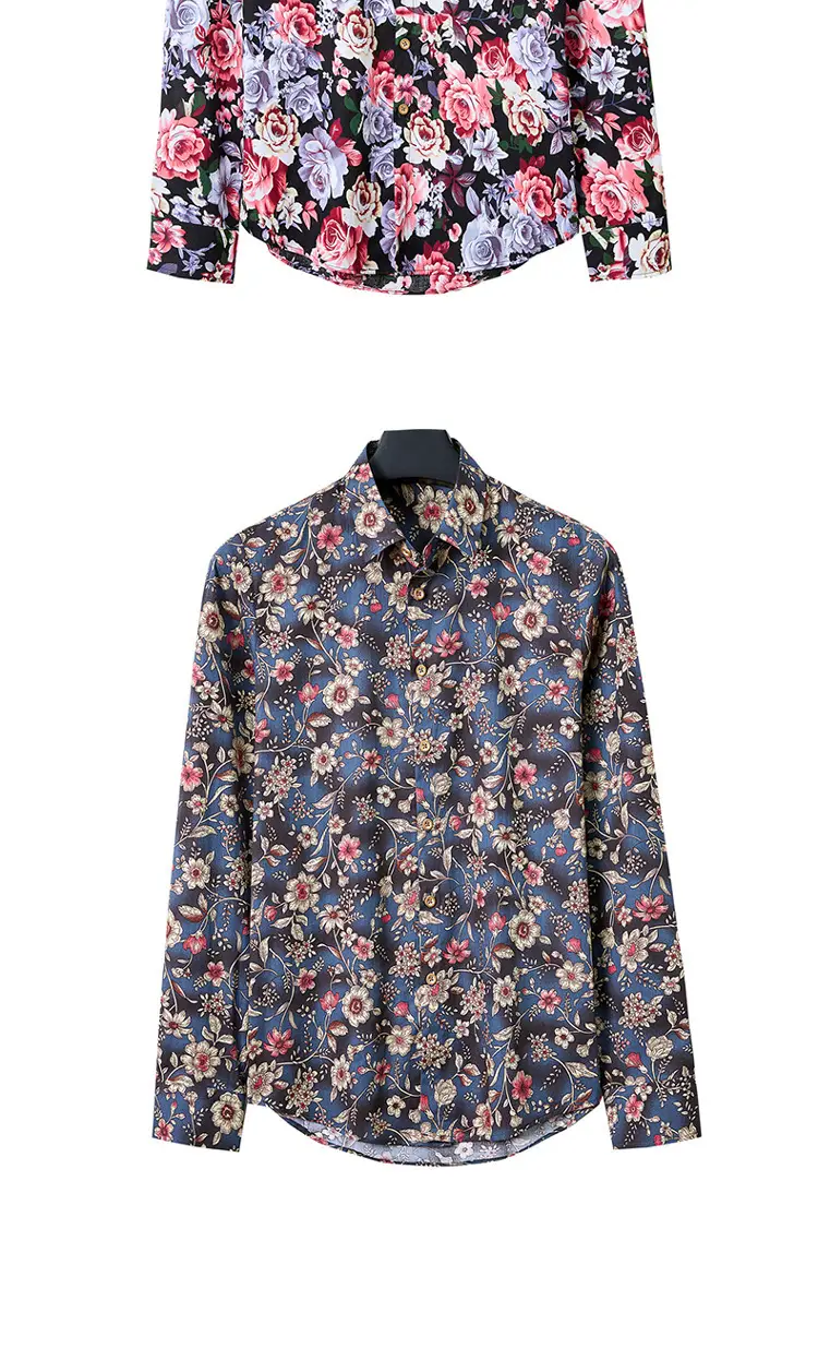 Men's Long Sleeve Floral Shirt 2023 Spring Autumn — feature 10