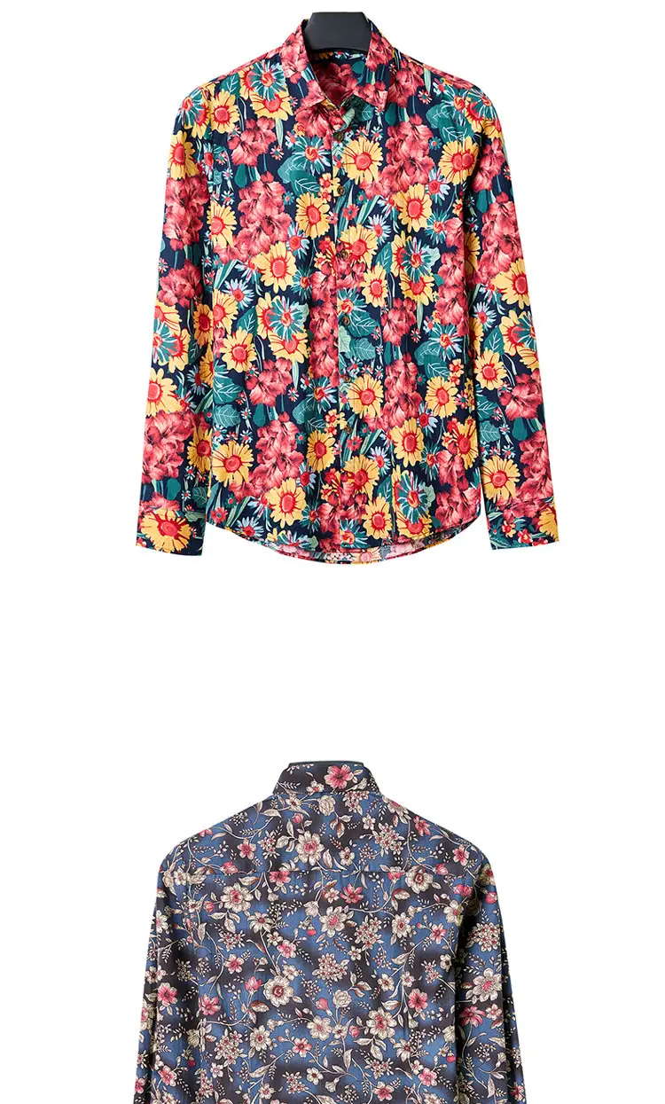 Men's Long Sleeve Floral Shirt 2023 Spring Autumn — feature 11