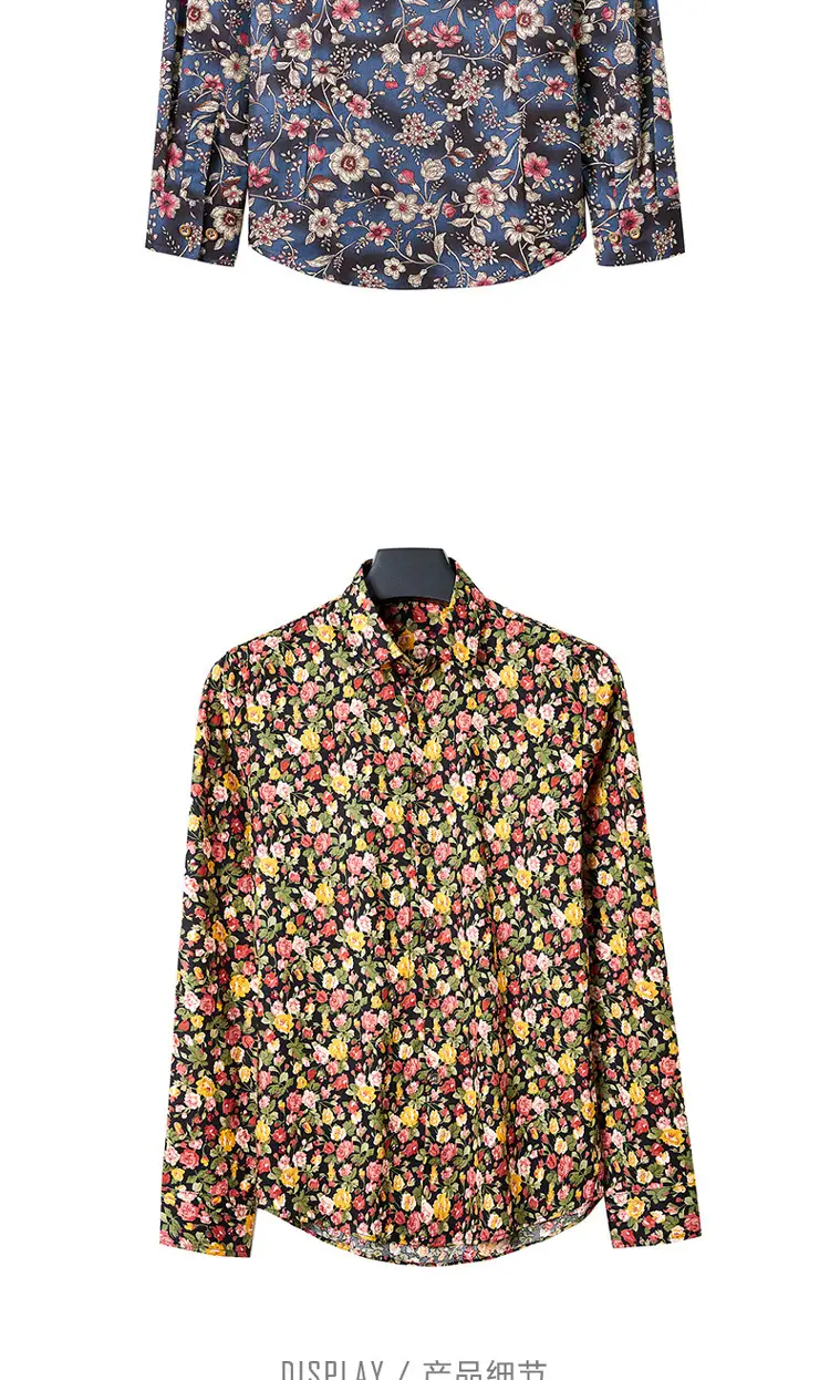Men's Long Sleeve Floral Shirt 2023 Spring Autumn — feature 12