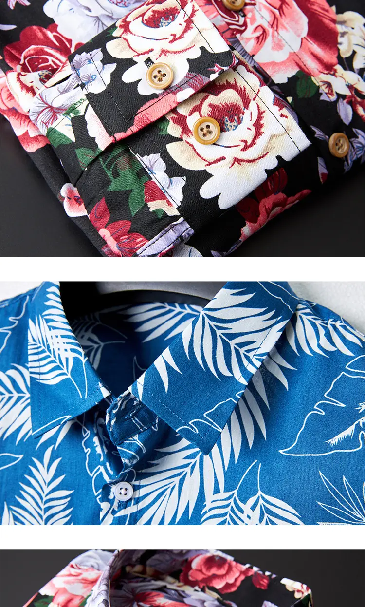 Men's Long Sleeve Floral Shirt 2023 Spring Autumn — feature 15