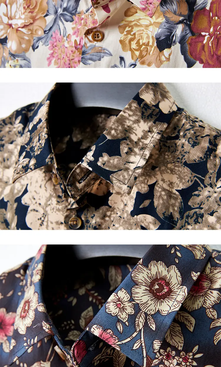 Men's Long Sleeve Floral Shirt 2023 Spring Autumn — feature 17