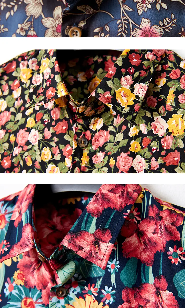 Men's Long Sleeve Floral Shirt 2023 Spring Autumn — feature 18