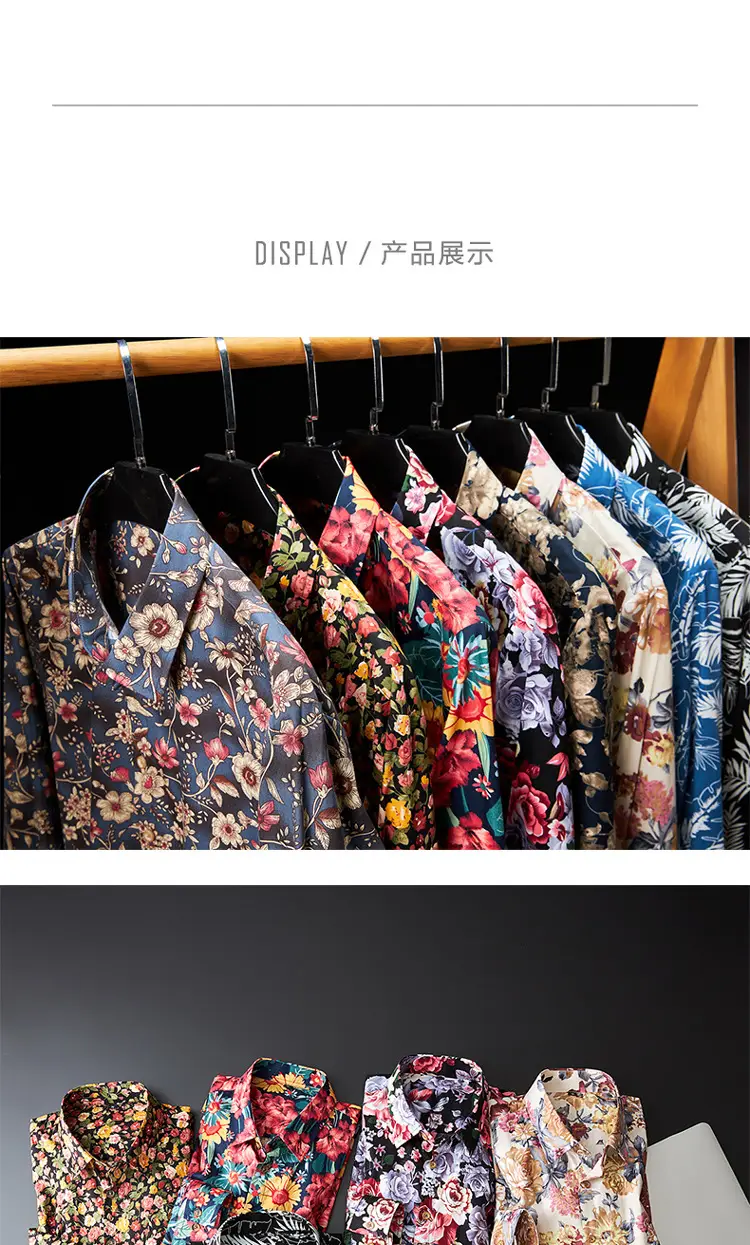 Men's Long Sleeve Floral Shirt 2023 Spring Autumn — feature 4