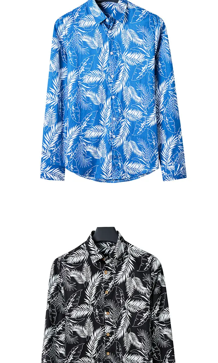 Men's Long Sleeve Floral Shirt 2023 Spring Autumn — feature 7