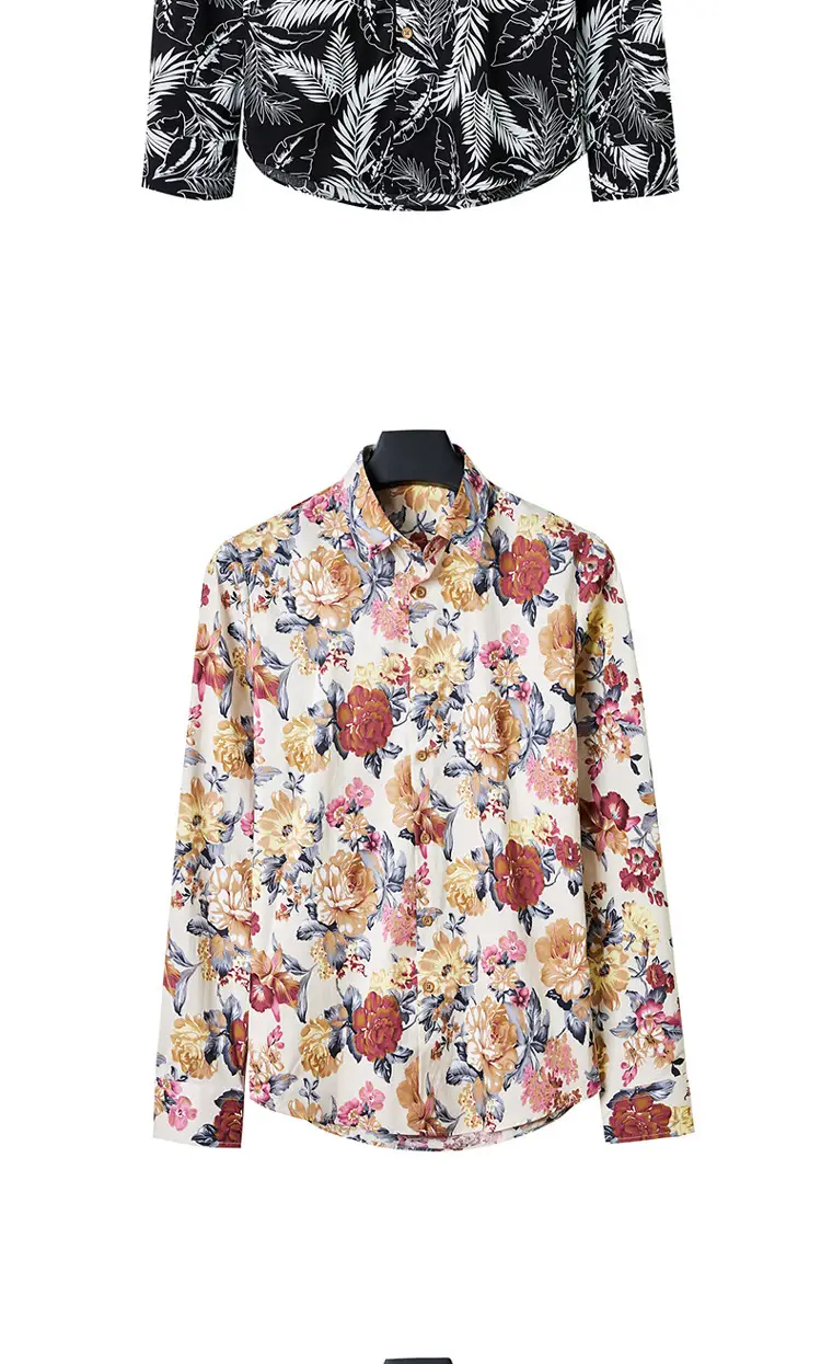 Men's Long Sleeve Floral Shirt 2023 Spring Autumn — feature 8