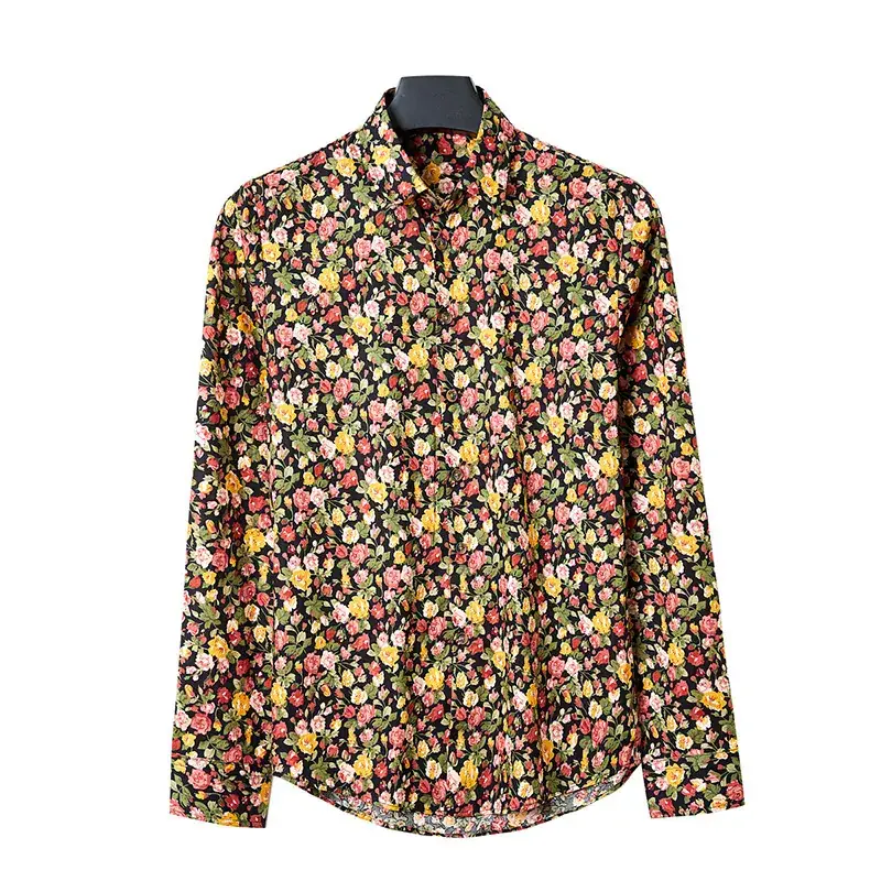 Men's Long Sleeve Floral Shirt 2023 Spring Autumn - Image 5