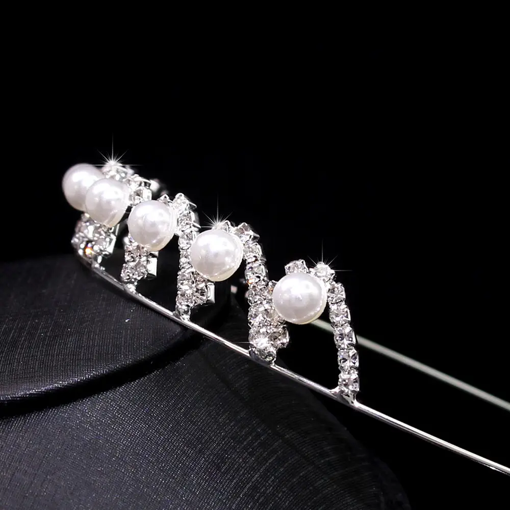 European & American Multi-Layer Pearl Hairband with Rhinestones — feature 10
