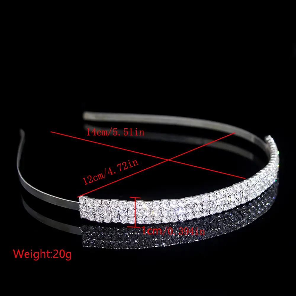 European & American Multi-Layer Pearl Hairband with Rhinestones — feature 19
