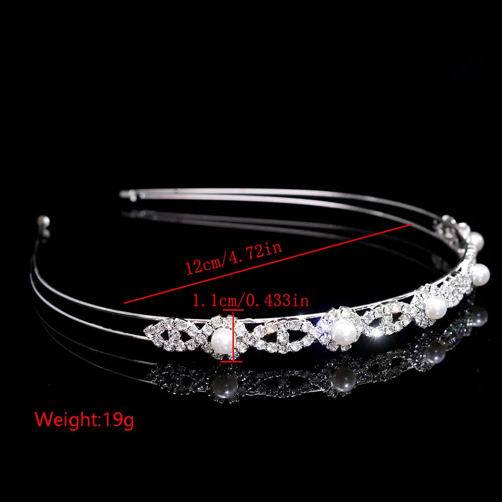 European & American Multi-Layer Pearl Hairband with Rhinestones — feature 22