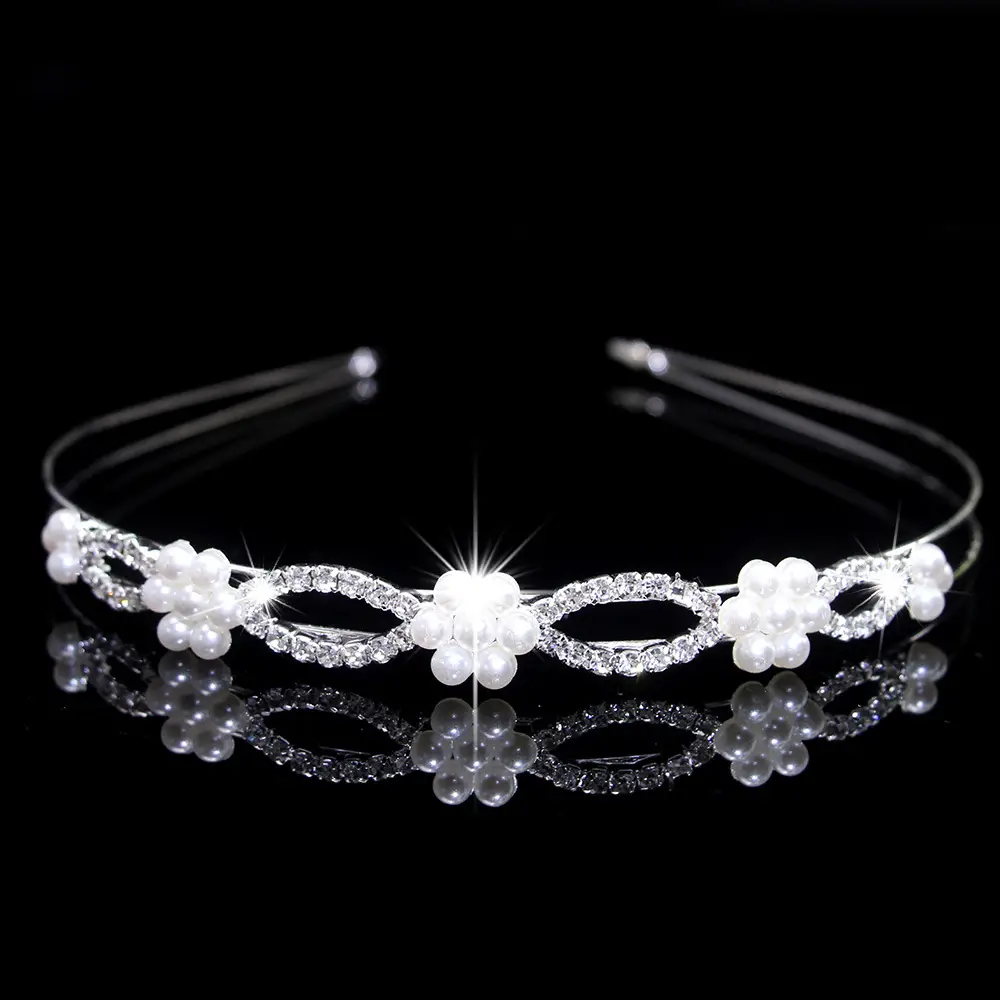 European & American Multi-Layer Pearl Hairband with Rhinestones - Image 2