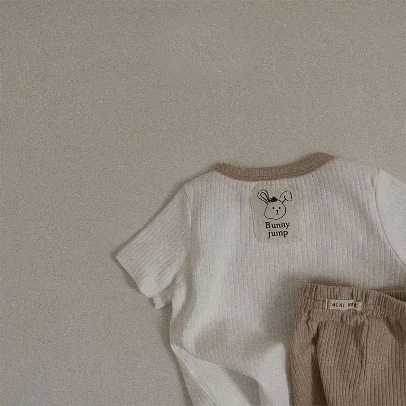 Korean-style Cotton Shorts Set for Boys Girls Summer - Image 4