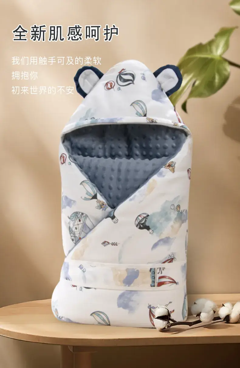 Baby Quilted Hood with Hot Air Balloon Print — feature 10
