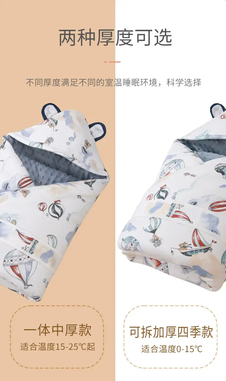 Baby Quilted Hood with Hot Air Balloon Print — feature 12