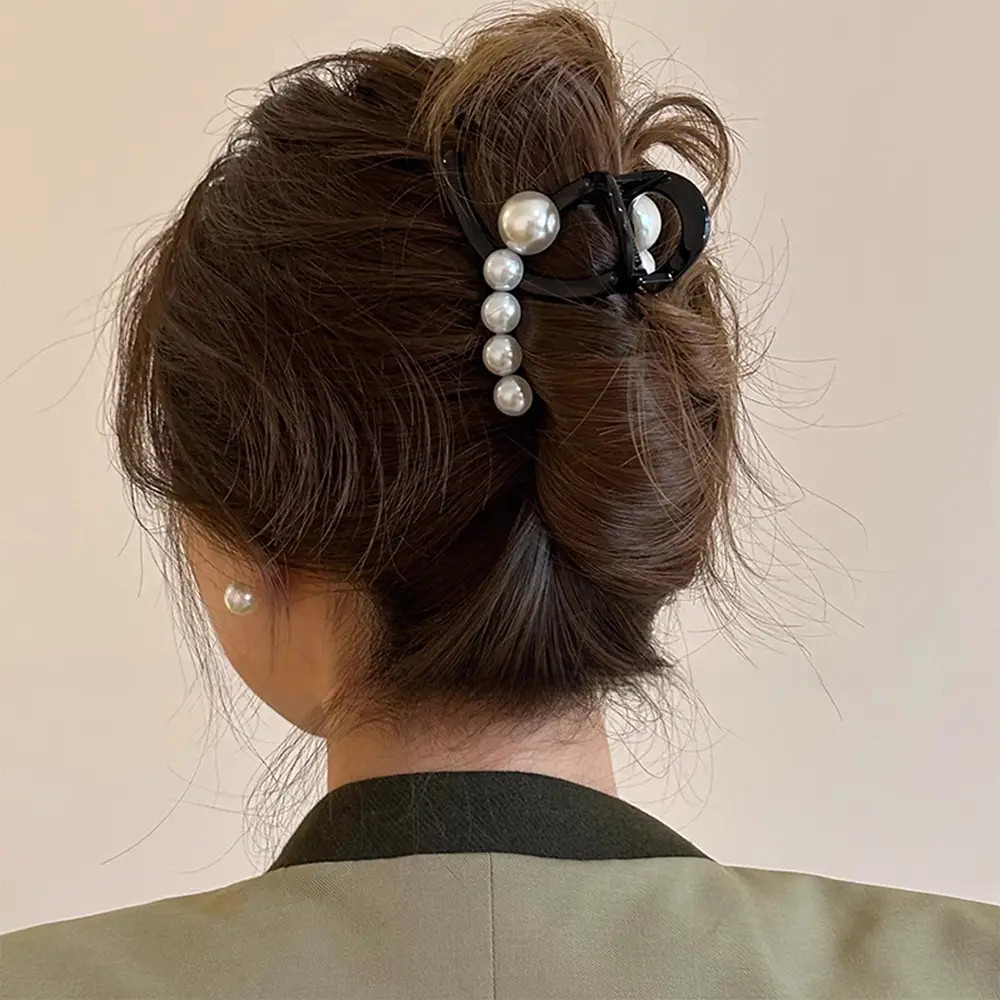 Pearl Clip for Women - Green & White 2023 New - Image 8
