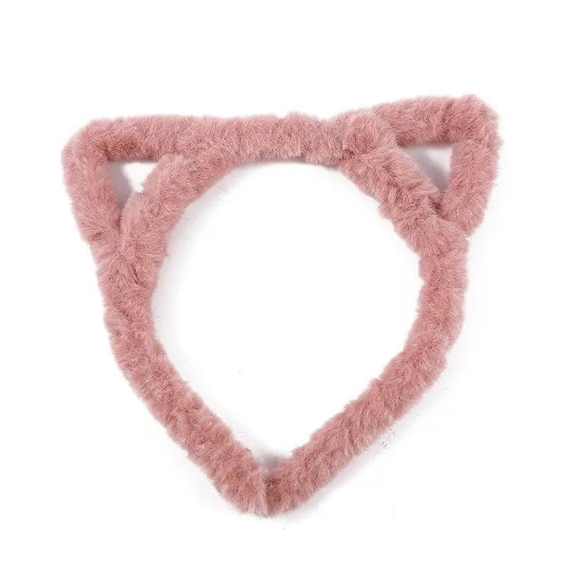 Plush Cat Ear Headband for Women & Kids