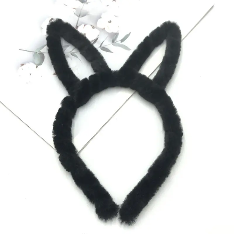 Plush Cat Ear Headband for Women & Kids