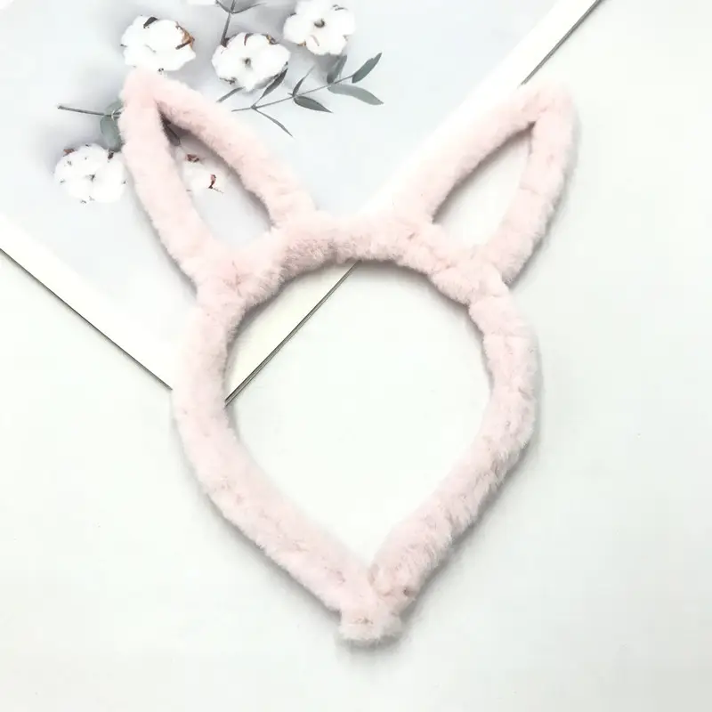 Plush Cat Ear Headband for Women & Kids