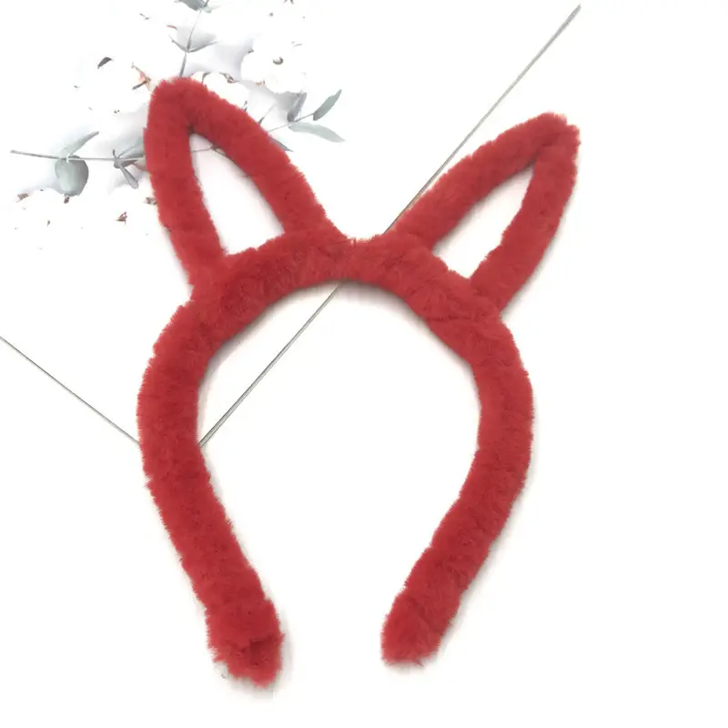 Plush Cat Ear Headband for Women & Kids