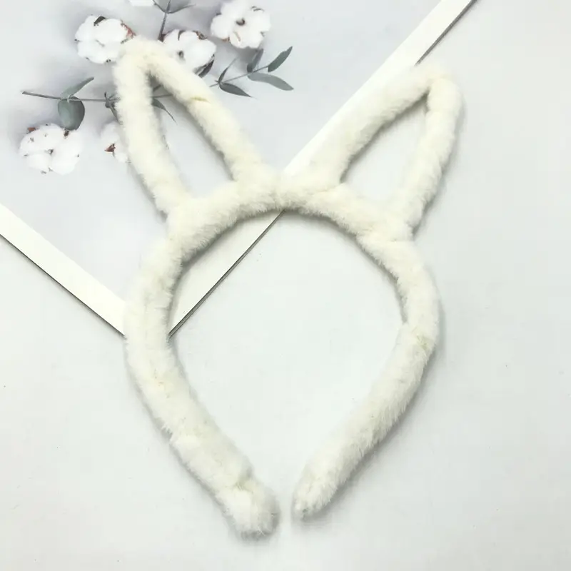 Plush Cat Ear Headband for Women & Kids