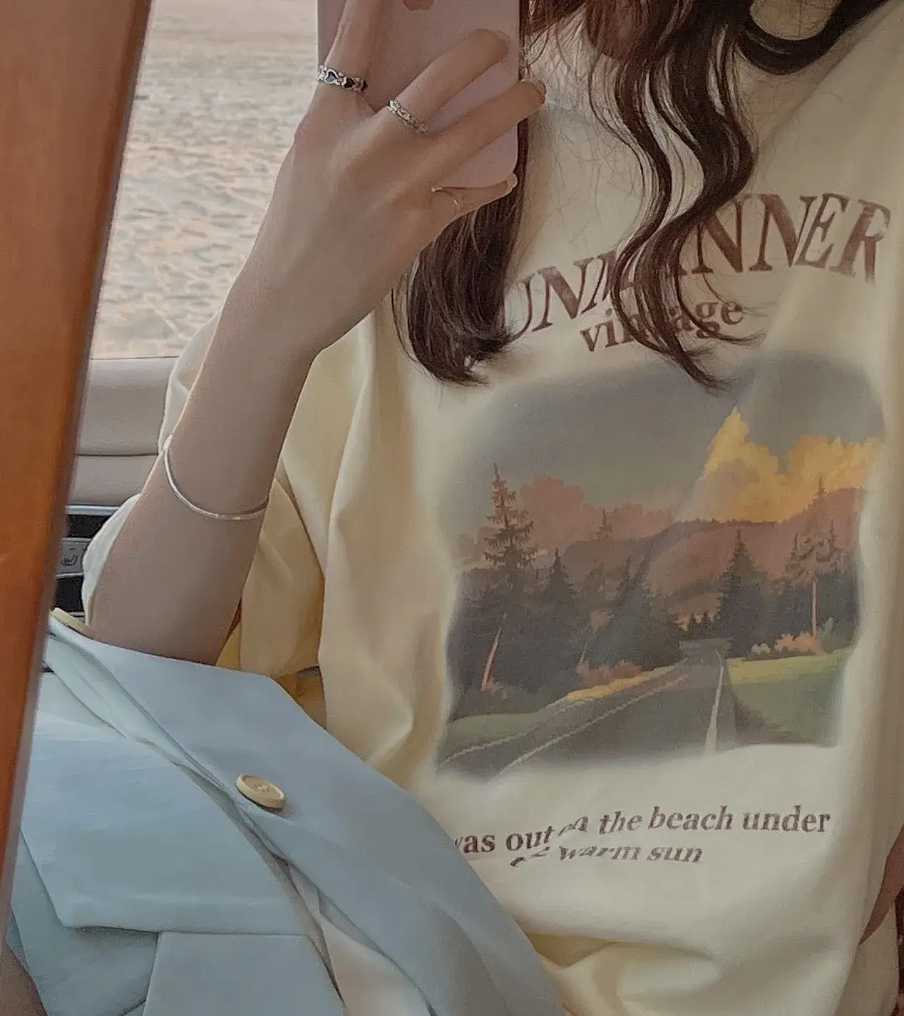Japanese Style Women's Summer Loose T-Shirt White - Image 8