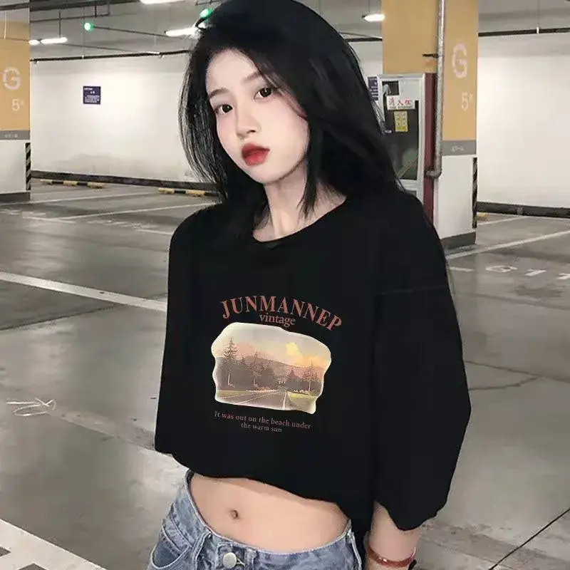 Japanese Style Women's Summer Loose T-Shirt White - Image 2