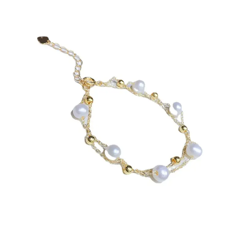 18K Gold-Filled Pearl Bracelet for Women - Image 6