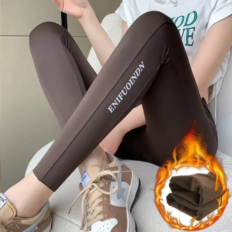 Women Shark Skin Leggings Black High Waist Slim Fit