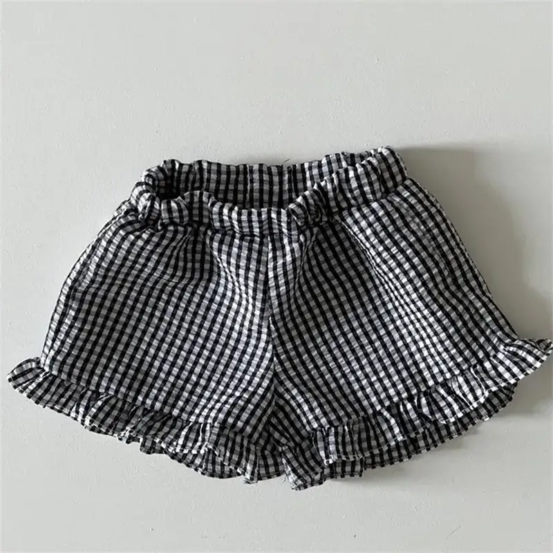 Baby Girl Plaid Sleeveless Vest Shorts Set — feature 7