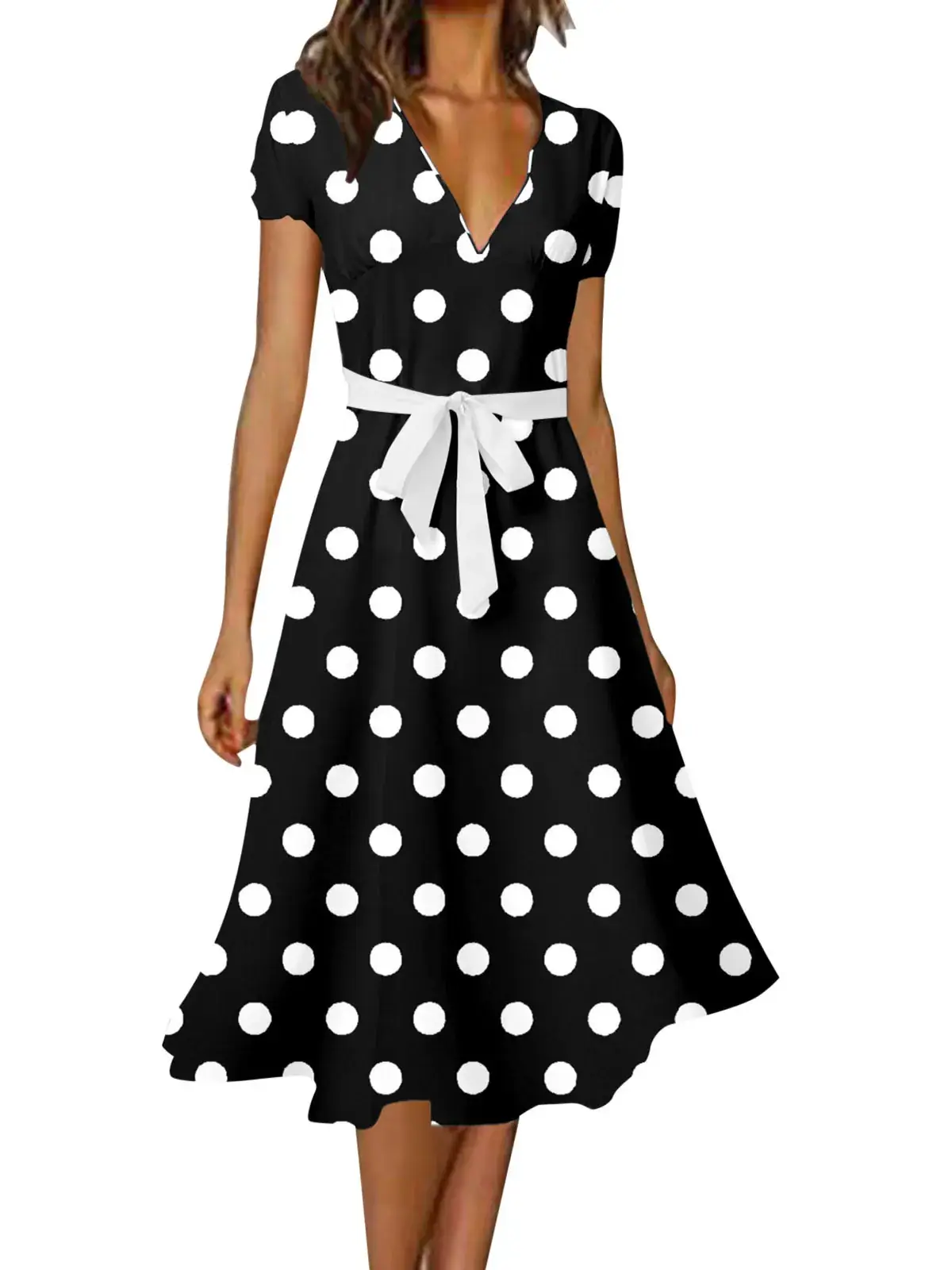 YC1067-Black White Dot
