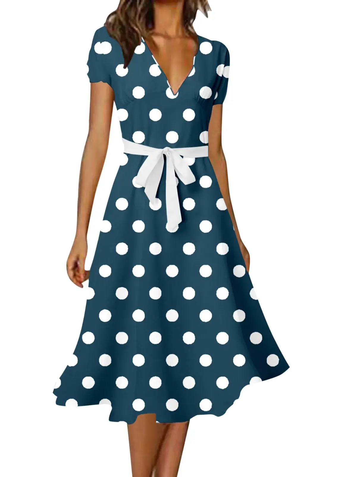 YC1067-Cyan White Dot