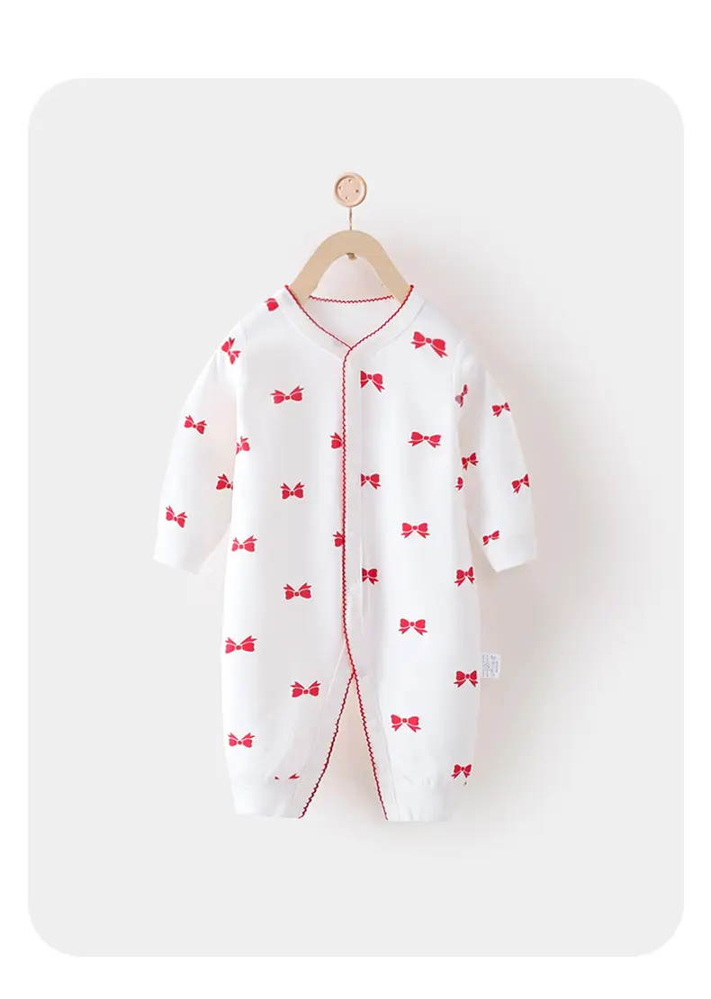 Baby Crawling Suit White Cotton Spring Autumn Base Layer — feature 12