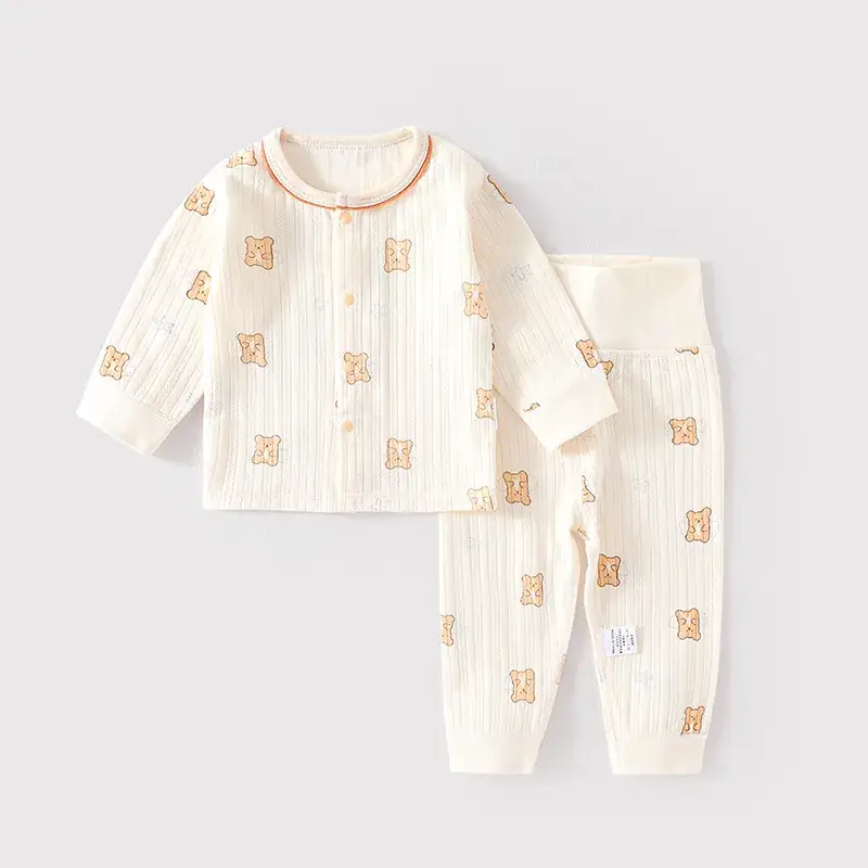 Baby Crawling Suit White Cotton Spring Autumn Base Layer - Image 5
