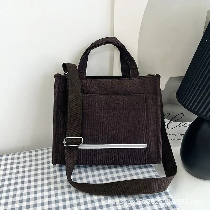 Women's Pink Corduroy Shoulder Bag 2024 - Image 10