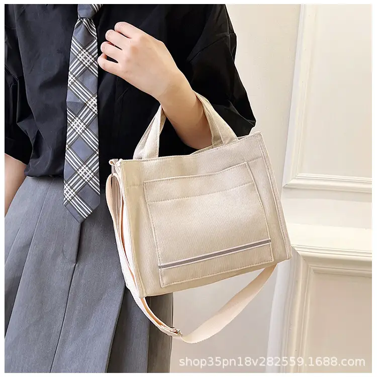 Women's Pink Corduroy Shoulder Bag 2024 — feature 11