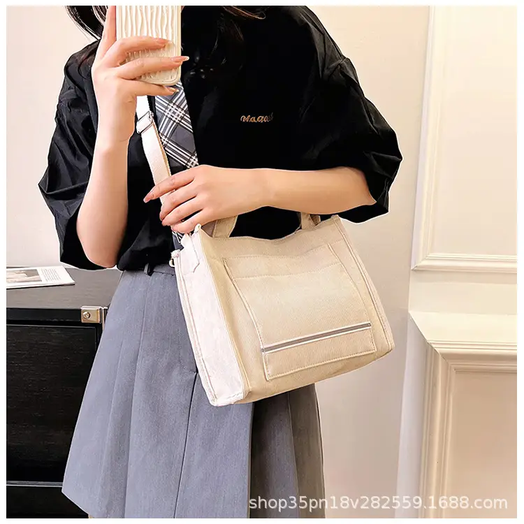 Women's Pink Corduroy Shoulder Bag 2024 — feature 14