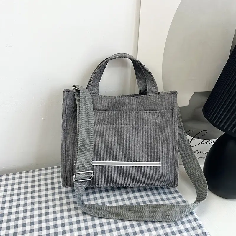 Women's Pink Corduroy Shoulder Bag 2024 - Image 3