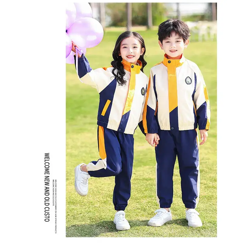 Kids Blue Polo T-Shirt & Skirt Set Spring Autumn School Uniform — feature 10