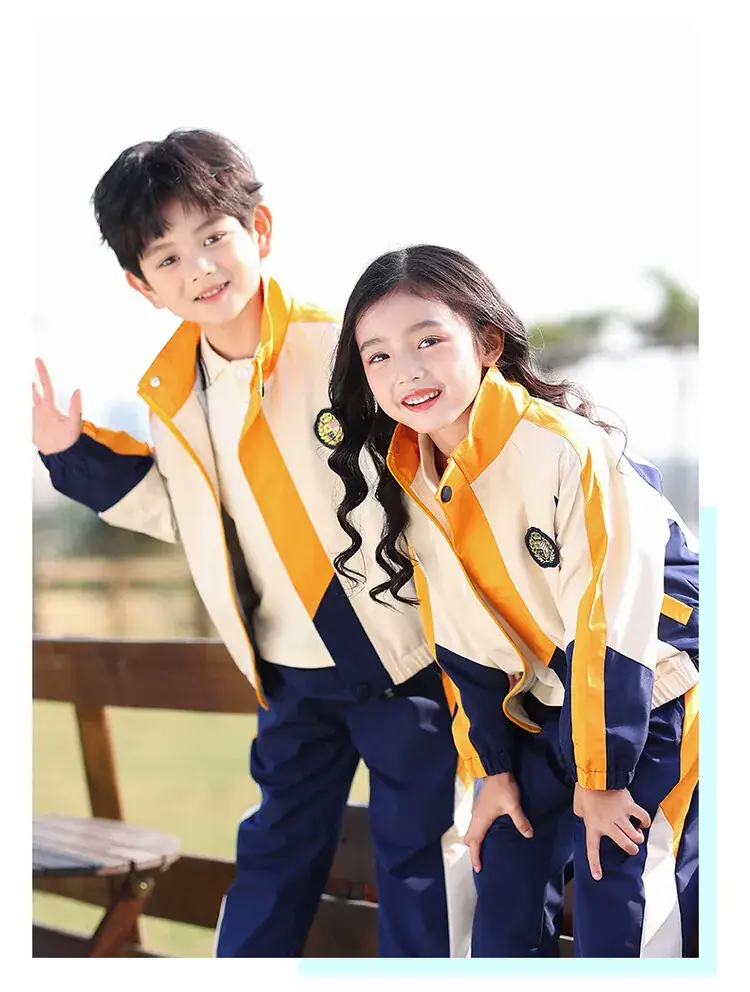 Kids Blue Polo T-Shirt & Skirt Set Spring Autumn School Uniform — feature 11