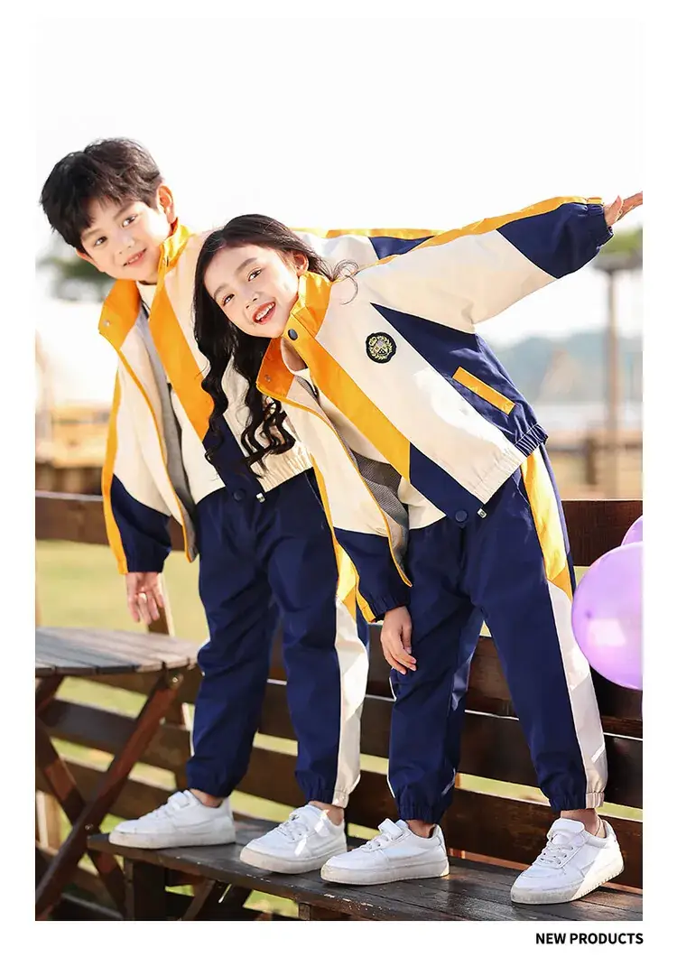 Kids Blue Polo T-Shirt & Skirt Set Spring Autumn School Uniform — feature 13