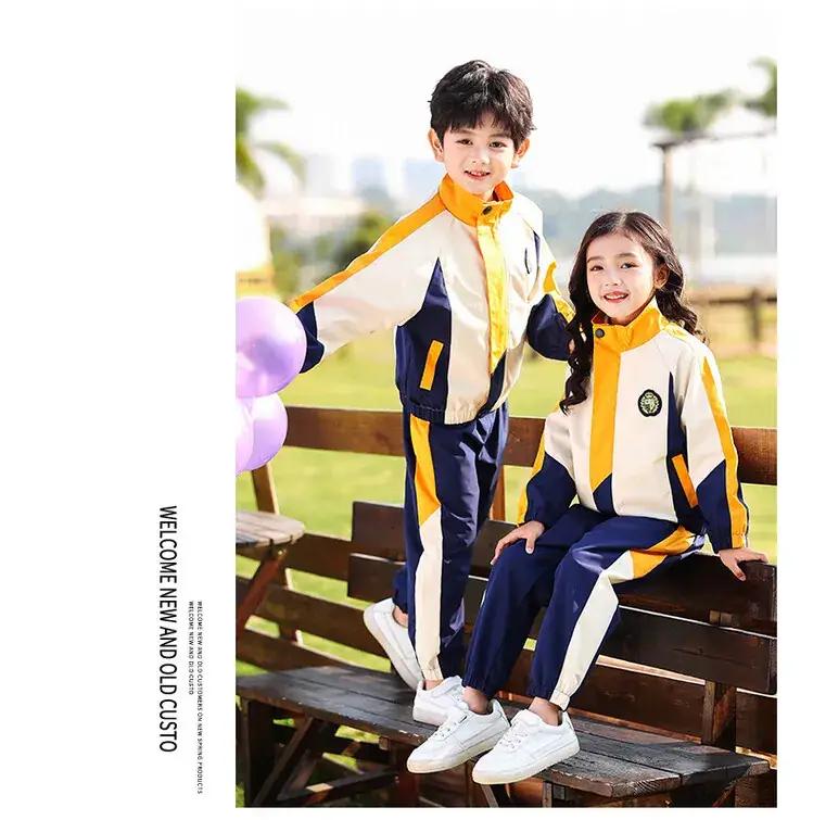 Kids Blue Polo T-Shirt & Skirt Set Spring Autumn School Uniform — feature 14