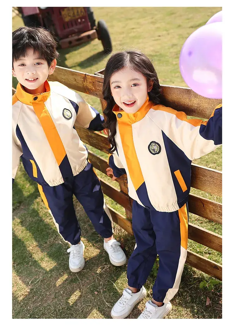 Kids Blue Polo T-Shirt & Skirt Set Spring Autumn School Uniform — feature 16