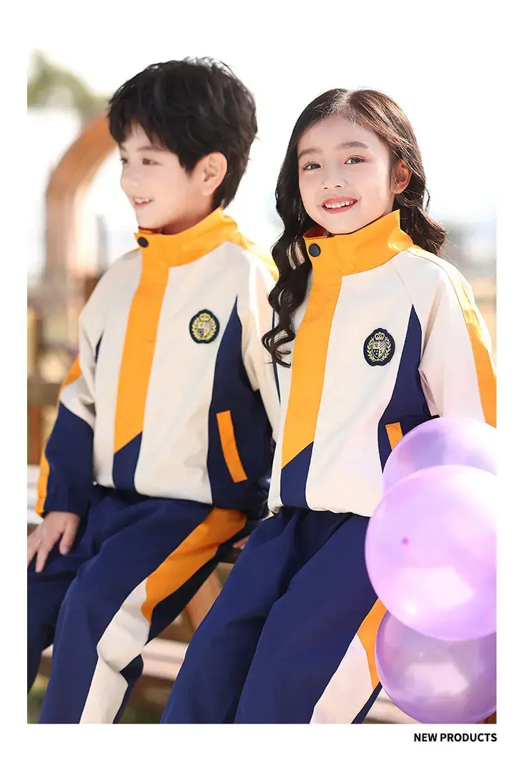 Kids Blue Polo T-Shirt & Skirt Set Spring Autumn School Uniform — feature 17