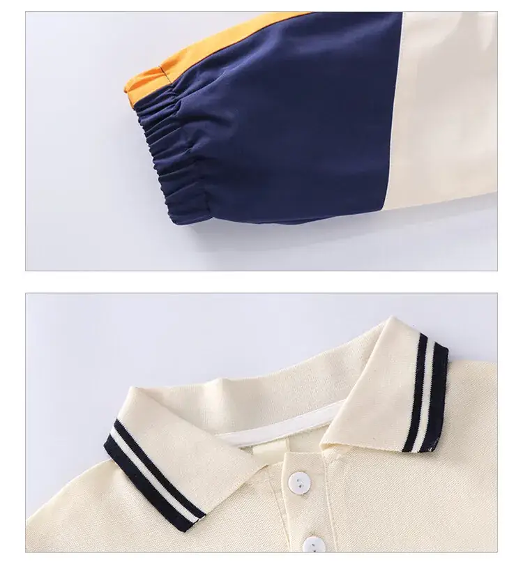 Kids Blue Polo T-Shirt & Skirt Set Spring Autumn School Uniform — feature 21