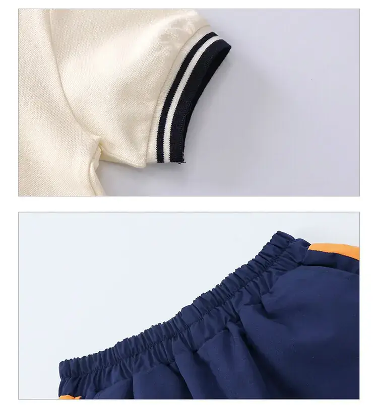 Kids Blue Polo T-Shirt & Skirt Set Spring Autumn School Uniform — feature 22