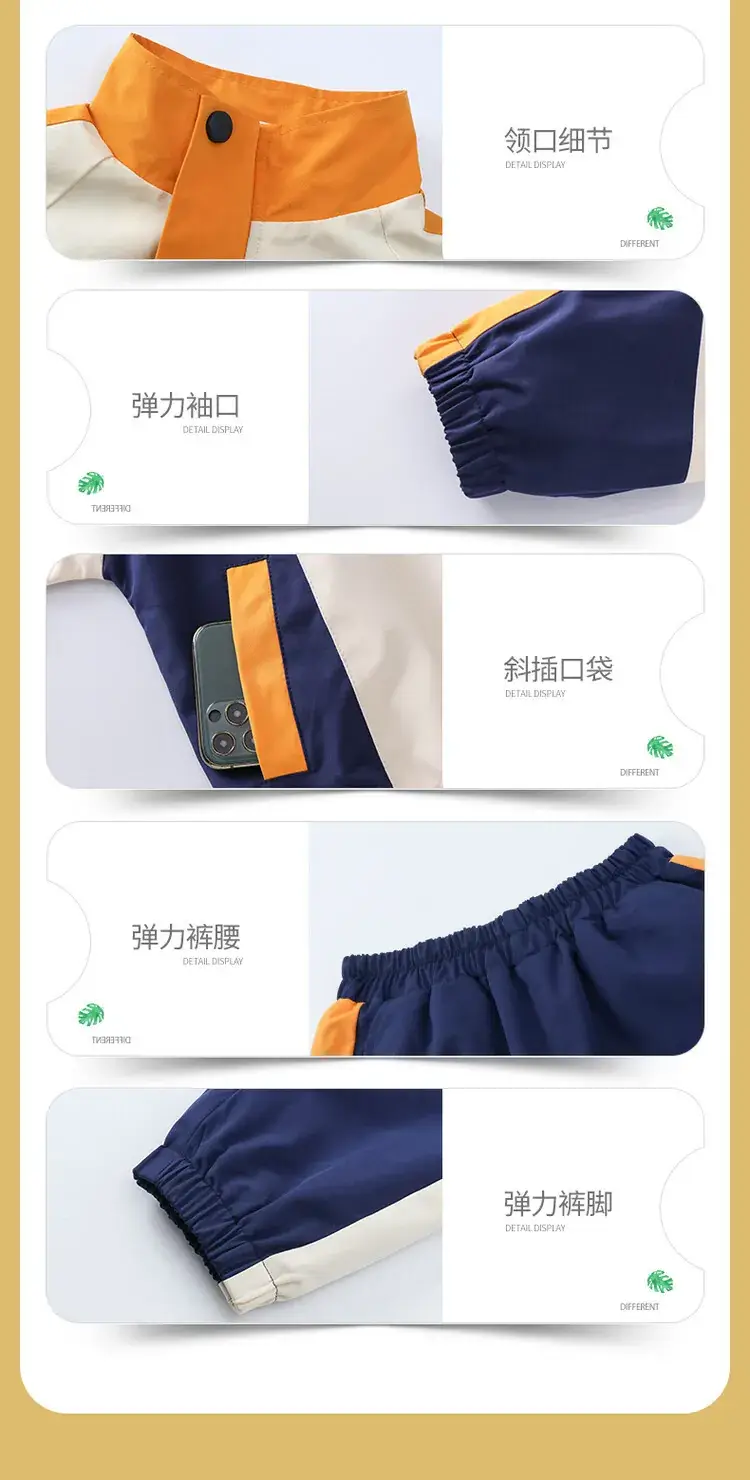 Kids Blue Polo T-Shirt & Skirt Set Spring Autumn School Uniform — feature 5