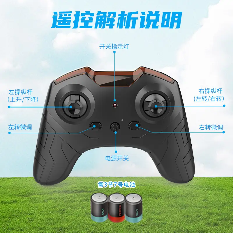 Cross-Border New Model Mini Helicopter Drone Remote Control Aircraft Crash-Resistant Sensor Flight Device Model Airplane Children's Toy Gift