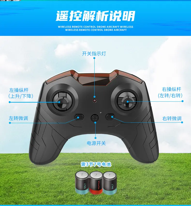 Cross-Border New Model Mini Helicopter Drone Remote Control Aircraft Crash-Resistant Sensor Flight Device Model Airplane Children's Toy Gift — feature 16