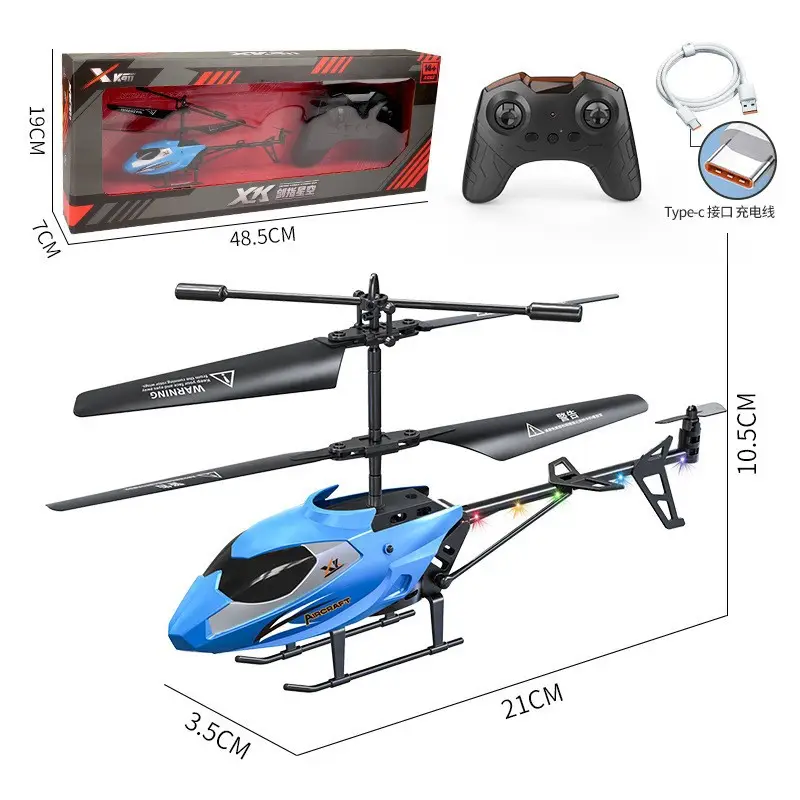Cross-Border New Model Mini Helicopter Drone Remote Control Aircraft Crash-Resistant Sensor Flight Device Model Airplane Children's Toy Gift